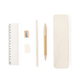 Kit Écolier Pratique et Éco-responsable Personnalisé Elyndor pas cher Matières : ABS Couleurs : naturel