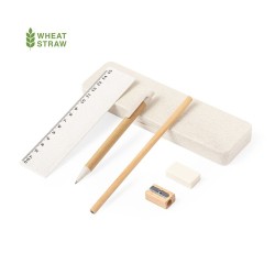 Kit Écolier Pratique et Éco-responsable Personnalisé Elyndor pas cher Matières : ABS Couleurs : naturel 2