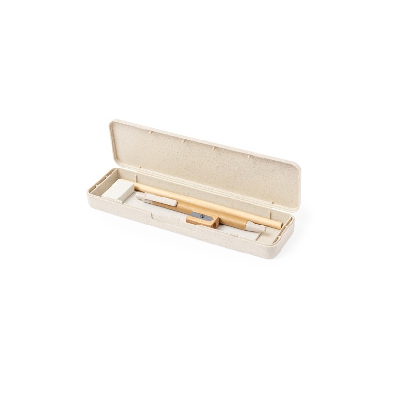 Kit Écolier Pratique et Éco-responsable Personnalisé Elyndor pas cher Matières : ABS Couleurs : naturel goodies publicitaire évé