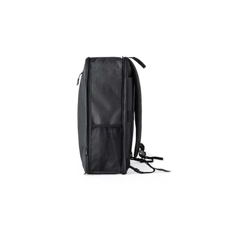 Sac à Dos Durable Personnalisé et Extensible Weiter à prix réduit Matières : PET recyclé Couleurs : noir objet promotionnel éco-