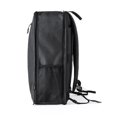 Sac à Dos Durable Personnalisé et Extensible Weiter à prix réduit Matières : PET recyclé Couleurs : noir objet promotionnel éco-