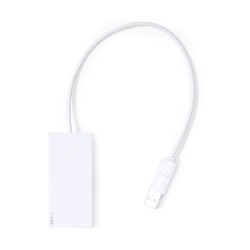 HUB USB Éco-responsable Personnalisé Informatique pas cher - Nagent Matières : ABS Couleurs : blanc