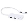 HUB USB Éco-responsable Personnalisé Informatique pas cher - Nagent Matières : ABS Couleurs : blanc impression haute définition