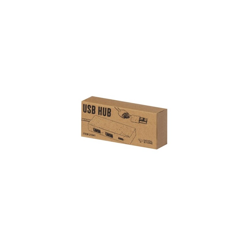 HUB USB Éco-responsable Personnalisé Informatique pas cher - Nagent Matières : ABS Couleurs : blanc objet promotionnel éco-respo