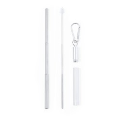 Paille Réutilisable Personnalisée en Acier Inoxydable Jexor Matières : acier inoxydable Couleurs : argenté