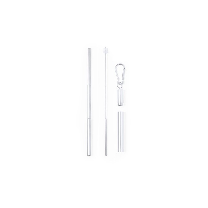 Paille Réutilisable Personnalisée en Acier Inoxydable Jexor Matières : acier inoxydable Couleurs : argenté
