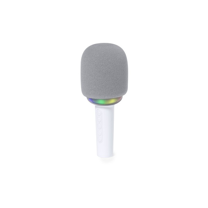 Microphone Bluetooth Audio Personnalisé avec Haut-Parleurs Sinfonyx pas cher Couleurs : blanc cadeau entreprise pas cher