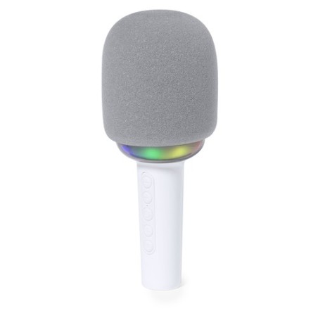 Microphone Bluetooth Audio Personnalisé avec Haut-Parleurs Sinfonyx pas cher Couleurs : blanc cadeau entreprise pas cher