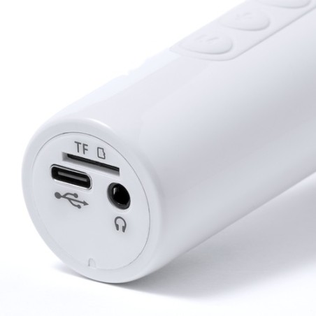 Microphone Bluetooth Audio Personnalisé avec Haut-Parleurs Sinfonyx pas cher Couleurs : blanc impression haute définition