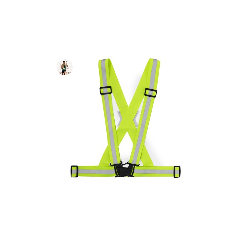 Gilet Réfléchissant Personnalisé de Sécurité et de Visibilité Elisian Matières : polyester Couleurs : jaune personnalisable avec