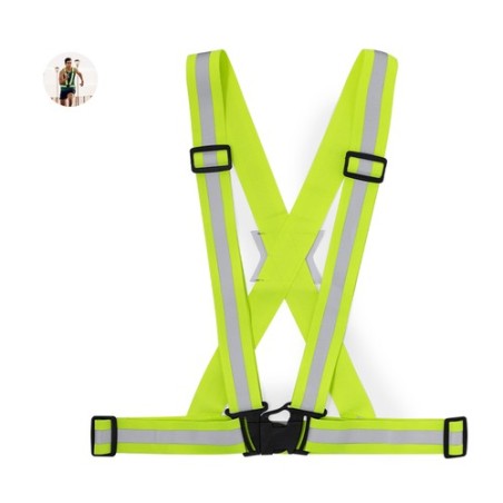 Gilet Réfléchissant Personnalisé de Sécurité et de Visibilité Elisian Matières : polyester Couleurs : jaune personnalisable avec