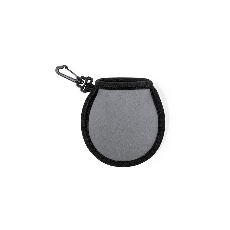 Étui nettoyant  pour balle de golf indispensable - Hese Matières : softshell Couleurs : noir objet promotionnel éco-responsable
