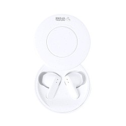 Écouteurs Audio Bluetooth 5.3 Éco-responsables et Personnalisés Bekery pas cher Matières : ABS Couleurs : blanc