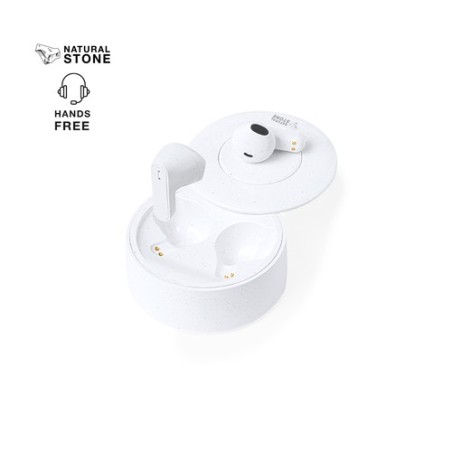 Écouteurs Audio Bluetooth 5.3 Éco-responsables et Personnalisés Bekery pas cher Matières : ABS Couleurs : blanc personnalisable 