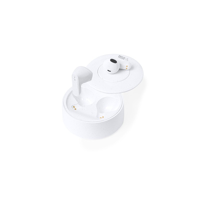 Écouteurs Audio Bluetooth 5.3 Éco-responsables et Personnalisés Bekery pas cher Matières : ABS Couleurs : blanc cadeau entrepris