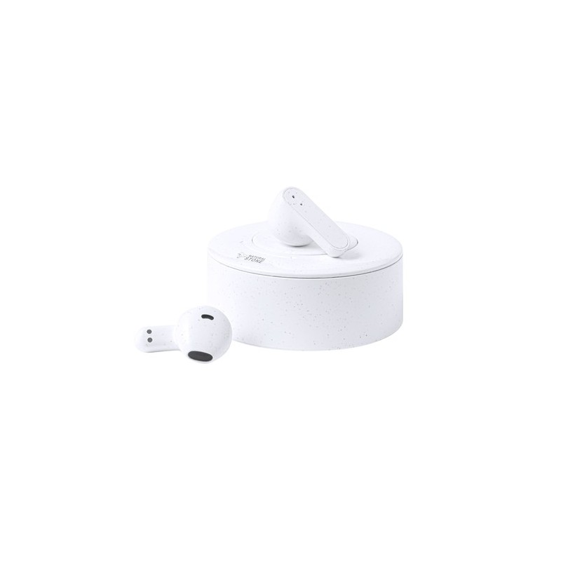 Écouteurs Audio Bluetooth 5.3 Éco-responsables et Personnalisés Bekery pas cher Matières : ABS Couleurs : blanc goodies publicit