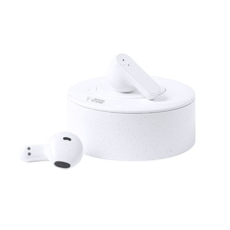 Écouteurs Audio Bluetooth 5.3 Éco-responsables et Personnalisés Bekery pas cher Matières : ABS Couleurs : blanc goodies publicit
