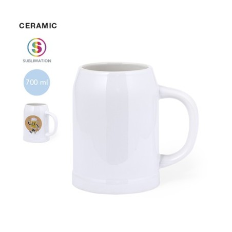 Carafe Sublimée Unique Éco-responsable Heim Matières : céramique Couleurs : blanc personnalisable avec votre logo