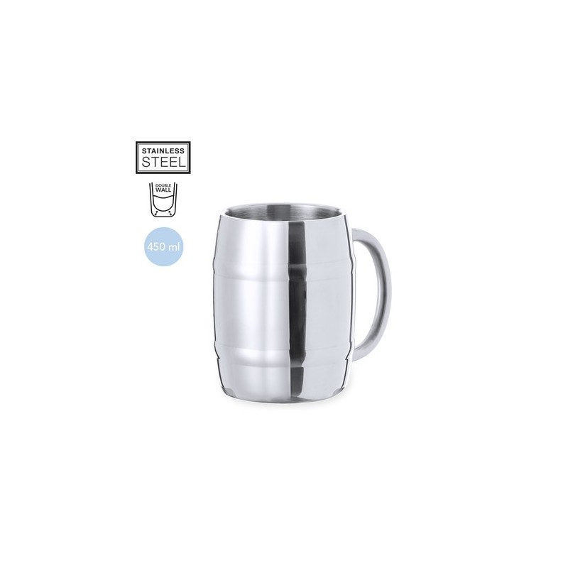 Carafe Personnalisée Éco-responsable - Objet Publicitaire Solara Matières : acier inoxydable Couleurs : argenté personnalisable 