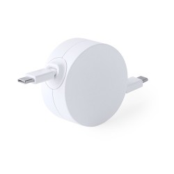 Câble de Charge Personnalisé Haute Performance Zapa RCS Matières : ABS recyclé Couleurs : blanc cadeau entreprise pas cher