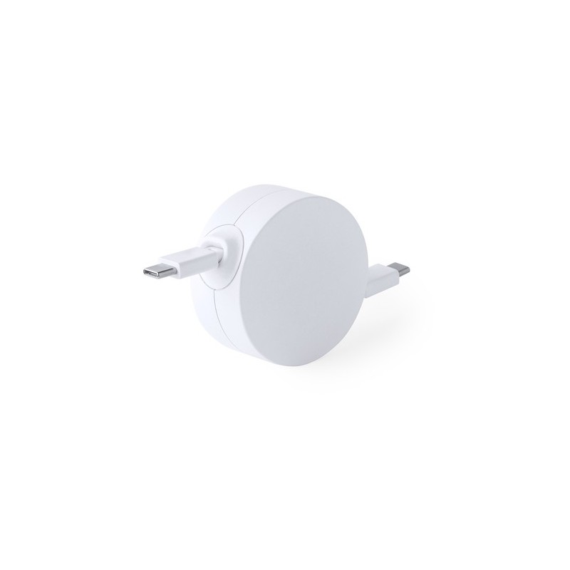 Câble de Charge Personnalisé Haute Performance Zapa RCS Matières : ABS recyclé Couleurs : blanc cadeau entreprise pas cher