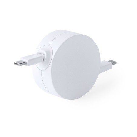 Câble de Charge Personnalisé Haute Performance Zapa RCS Matières : ABS recyclé Couleurs : blanc cadeau entreprise pas cher
