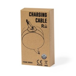 Câble de Charge Personnalisé Haute Performance Zapa RCS Matières : ABS recyclé Couleurs : blanc cadeau collaborateur premium