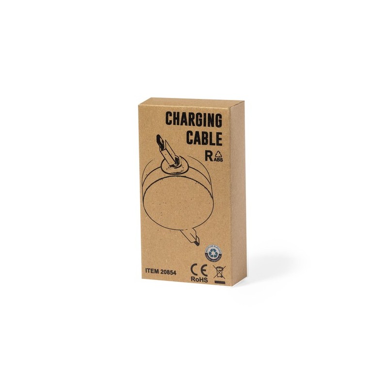 Câble de Charge Personnalisé Haute Performance Zapa RCS Matières : ABS recyclé Couleurs : blanc cadeau collaborateur premium