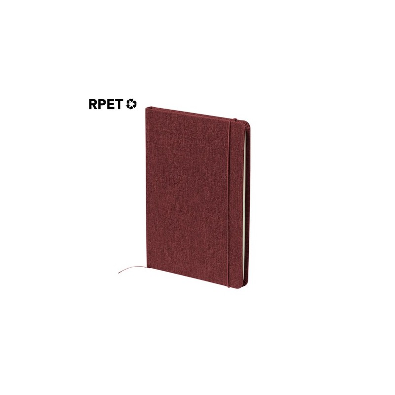 Bloc Notes Éco-responsable Personnalisé - Renolds Matières : PET recyclé Couleurs : rouge marquage laser ultra précis