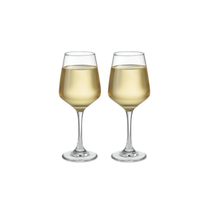 Ensemble de 2 verres à vin personnalisés CHEERS Matières : verre Couleurs : transparent cadeau entreprise pas cher