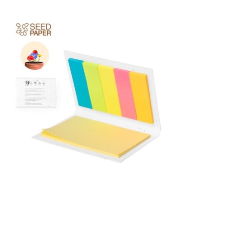 Bloc Notes Éco-responsable Ensemencé - Albot Couleurs : blanc personnalisable avec votre logo