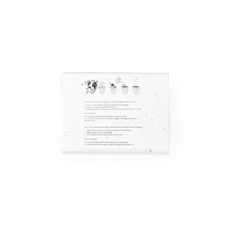 Bloc Notes Éco-responsable Ensemencé - Albot Couleurs : blanc goodies publicitaire événementiel