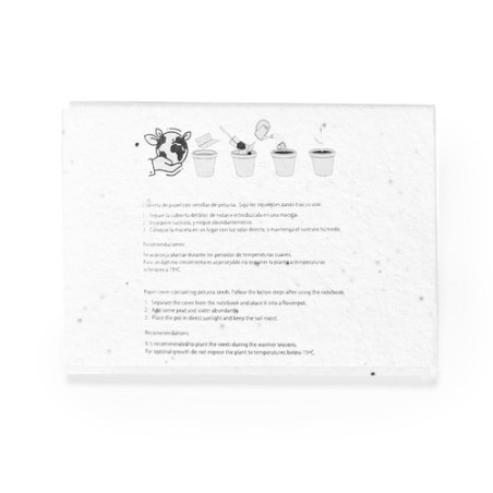 Bloc Notes Éco-responsable Ensemencé - Albot Couleurs : blanc goodies publicitaire événementiel