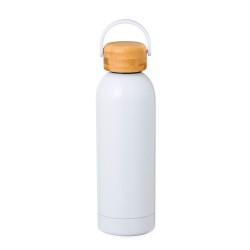 Bidon Thermique Personnalisé pour Sublimation - Jano Matières : bambou Couleurs : blanc