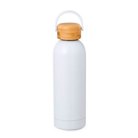 Bidon Thermique Personnalisé pour Sublimation - Jano Matières : bambou Couleurs : blanc