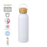 Bidon Thermique Personnalisé pour Sublimation - Jano Matières : bambou Couleurs : blanc personnalisable avec votre logo
