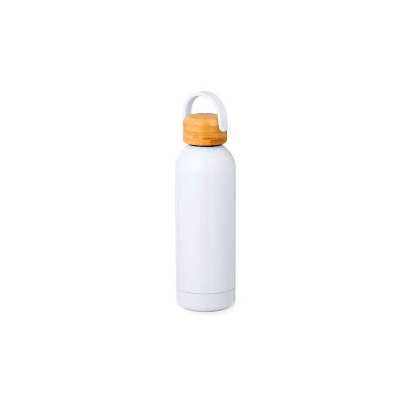 Bidon Thermique Personnalisé pour Sublimation - Jano Matières : bambou Couleurs : blanc cadeau entreprise pas cher