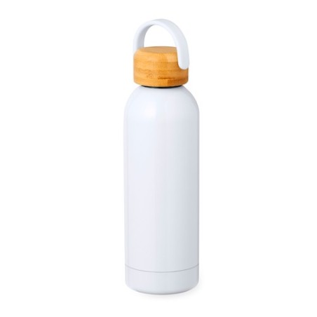 Bidon Thermique Personnalisé pour Sublimation - Jano Matières : bambou Couleurs : blanc cadeau entreprise pas cher