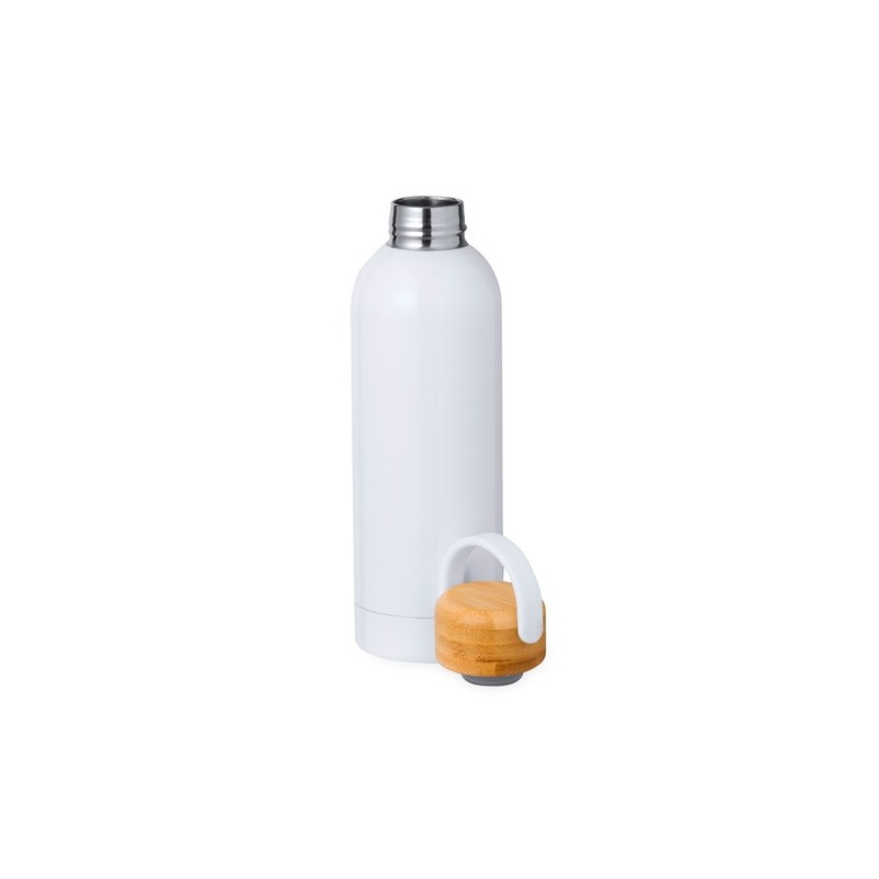 Bidon Thermique Personnalisé pour Sublimation - Jano Matières : bambou Couleurs : blanc goodies publicitaire événementiel
