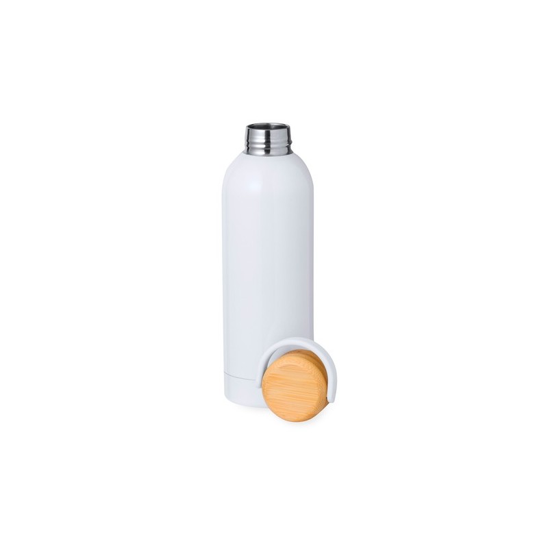 Bidon Thermique Personnalisé pour Sublimation - Jano Matières : bambou Couleurs : blanc impression haute définition