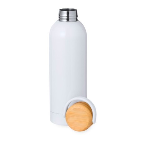 Bidon Thermique Personnalisé pour Sublimation - Jano Matières : bambou Couleurs : blanc impression haute définition
