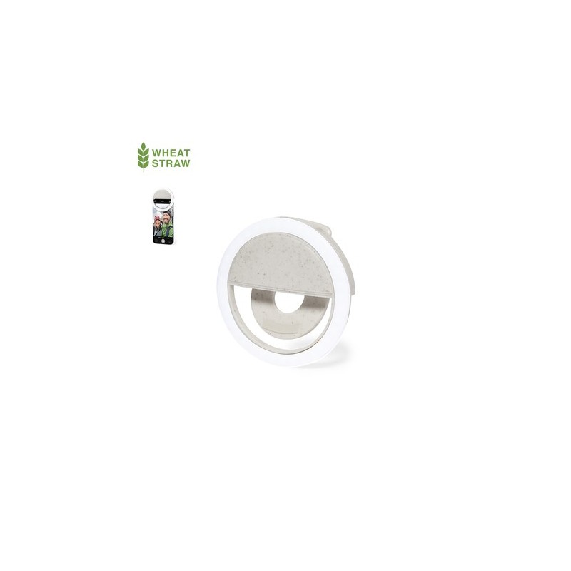 Anneau de Lumière Personnalisé LED Éco-responsable pour Smartphone - Traxo Matières : ABS Couleurs : naturel personnalisable ave