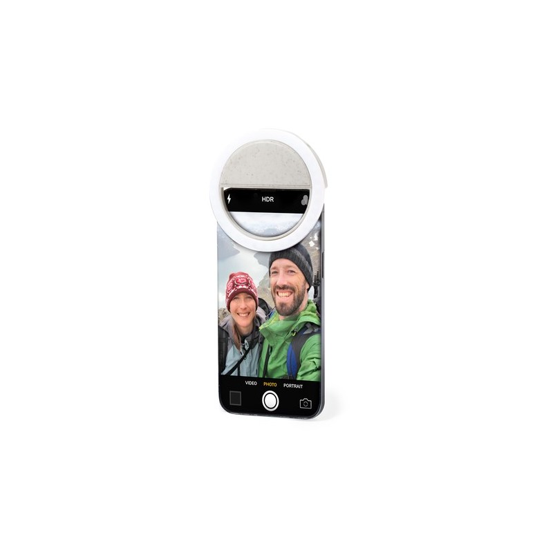 Anneau de Lumière Personnalisé LED Éco-responsable pour Smartphone - Traxo Matières : ABS Couleurs : naturel impression haute dé