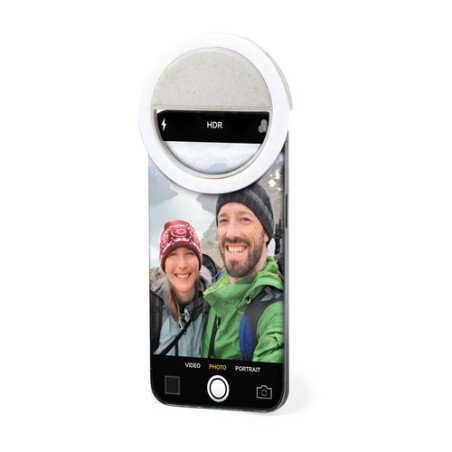 Anneau de Lumière Personnalisé LED Éco-responsable pour Smartphone - Traxo Matières : ABS Couleurs : naturel impression haute dé