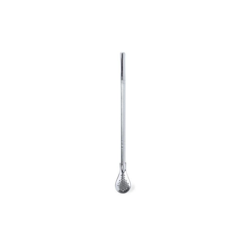 Agitateur Paille Personnalisé Éco-responsable - Accessoire Bar Incontournable Evin Matières : acier inoxydable Couleurs : argent