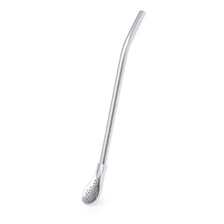 Agitateur Paille Personnalisé Éco-responsable - Accessoire Bar Incontournable Evin Matières : acier inoxydable Couleurs : argent