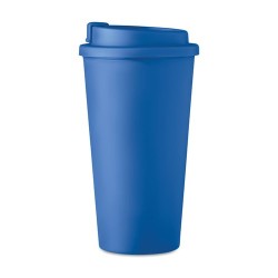 Gobelet double paroi isotherme personnalisable 475 ml - TUESDAY Matières : polypropylène (PP) Couleurs : bleu impression logo ha