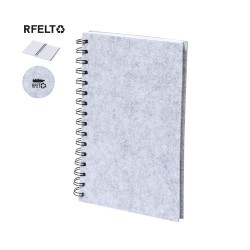 Bloc Notes Éco-responsable Personnalisé pas cher - Fionap Matières : PET recyclé Couleurs : gris 2