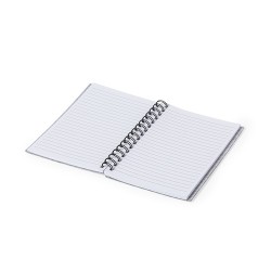 Bloc Notes Éco-responsable Personnalisé pas cher - Fionap Matières : PET recyclé Couleurs : gris goodies publicitaire événementi