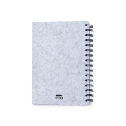Bloc Notes Éco-responsable Personnalisé pas cher - Fionap Matières : PET recyclé Couleurs : gris impression haute définition
